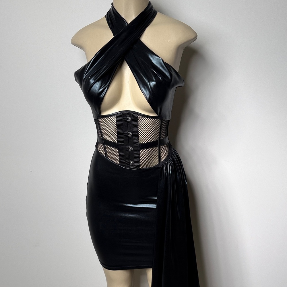 AKIRA Black Backless Dress